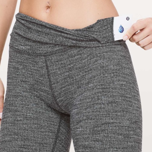 Lululemon Wunder Under High Rise Tight 28” - Luon Variegated Knit Heather Black - Picture 5 of 10